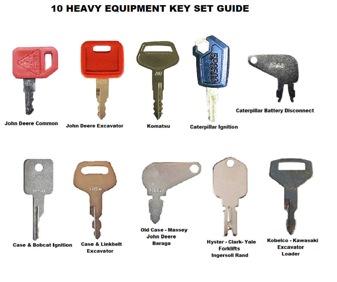 John Deere Keys JD Key Heavy Equipment Starter Ignition Excavator 2 Hitachi