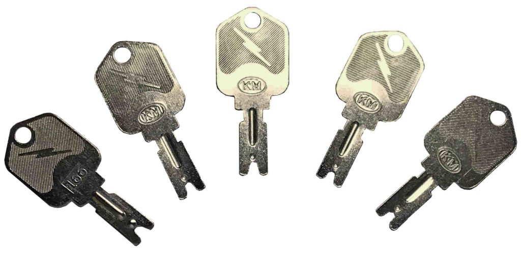 (5) Forklift Keys fit Clark Yale Hyster Komatsu Gradall Gehl Crown Keyman Heavy Equipment Keys