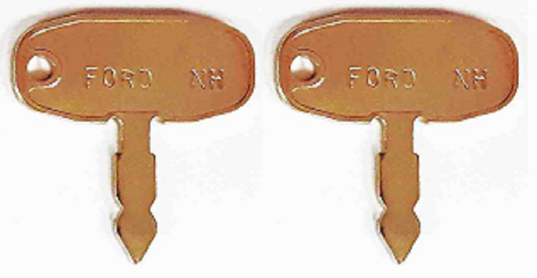 QTMY 2 Pack 92274 Ignition Key for Ford JCB New Holland Backhoe 340 755B 550 555 655A 555A 555B 755A 