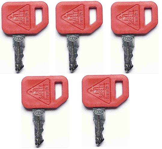 5 John Deere Multiquip and Indak Equipment Ignition Keys