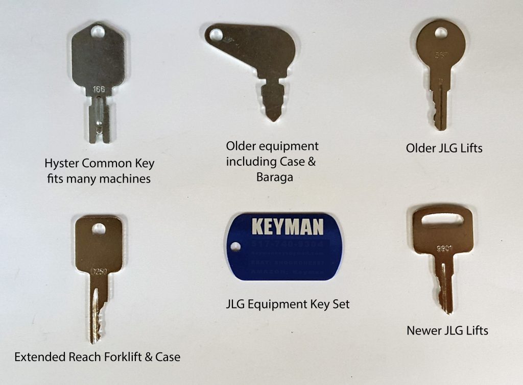 JLG Heavy Equipment / Construction Ignition Key Set (5 Keys) Keyman