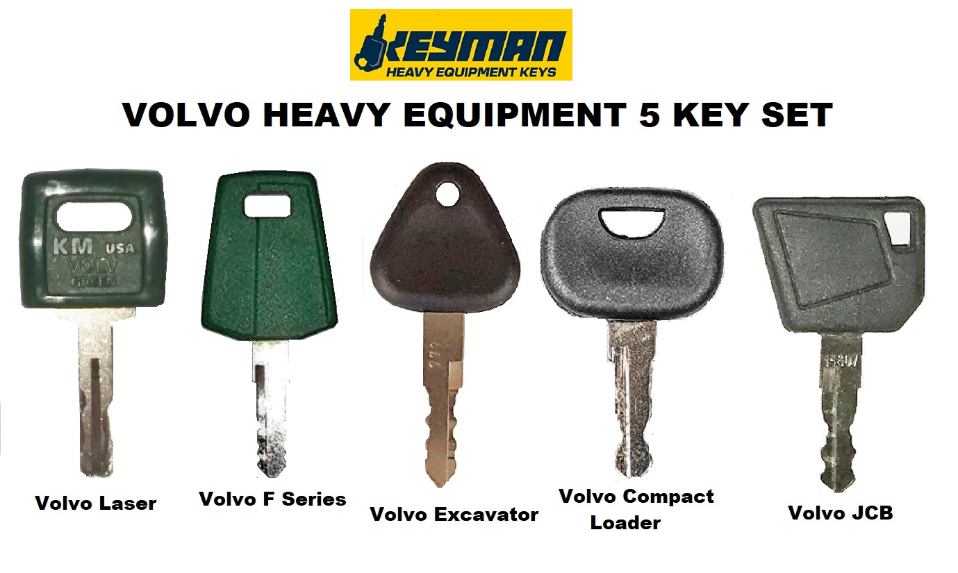 5pc For Volvo Compact Loader Heavy Equipment Ignition Key Champion Zettelmeyer 