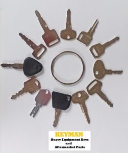 Forklift Key Set 10 Keys Cat Clark Komatsu Toyota Doosan Nissan Hyster Jcb Yale Other Forklift Parts Accessories